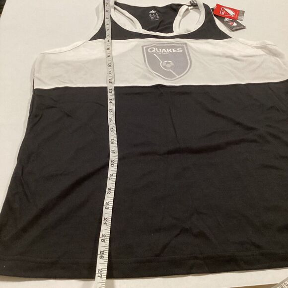 NWT Womans Adidas XL San Jose Quakes Tank Top Black And White - Picture 5 of 8
